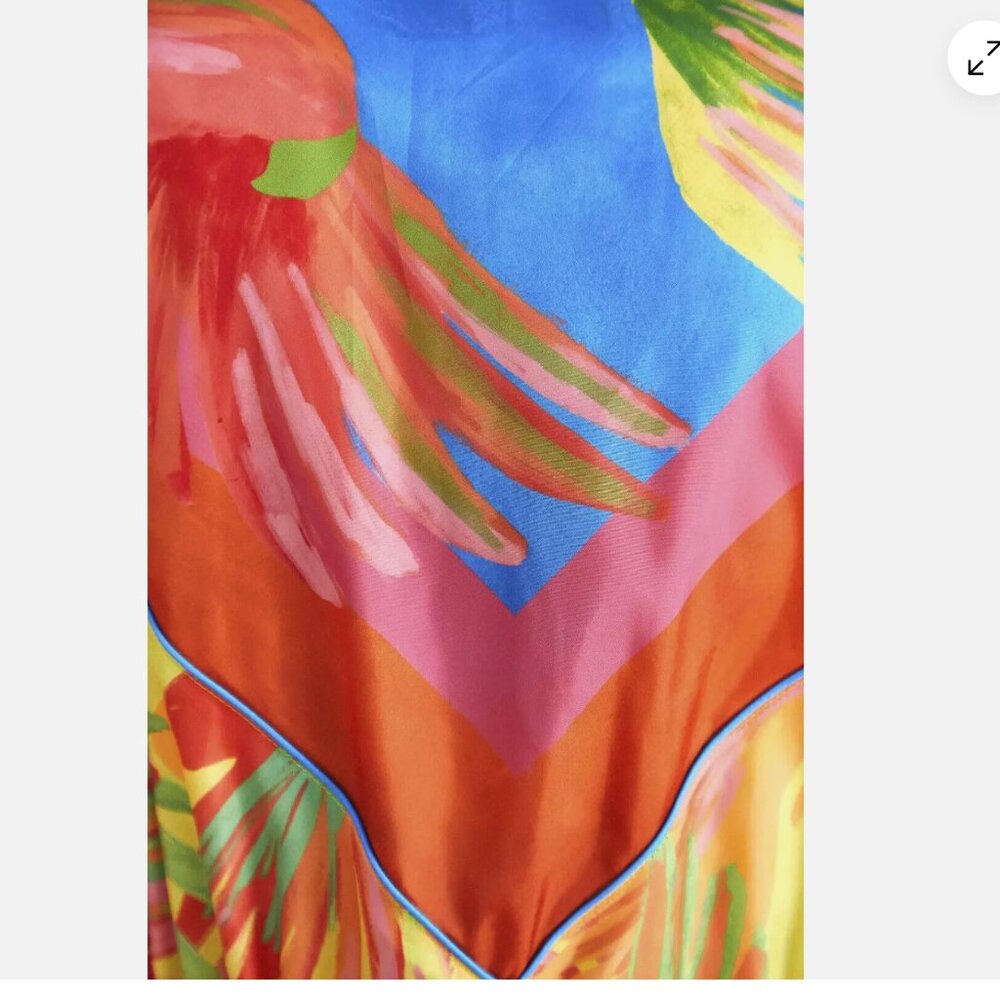 NWT FARM Rio Mixed Painted Birds Windbreaker Jacket Small - Picture 17 of 17